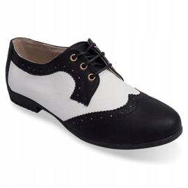 Zapatos Jazz Clásicos 4D85G Negro blanco 1
