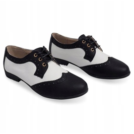 Zapatos Jazz Clásicos 4D85G Negro blanco 2