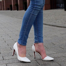 Stilettos Lacados Elegantes A899 Blanco 1