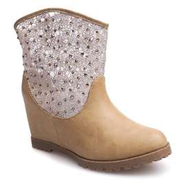 Botines calados 7010-16 Caqui 1