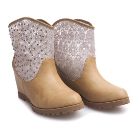Botines calados 7010-16 Caqui 3