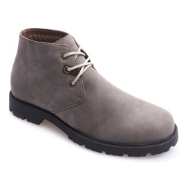 Zapatos Altos Con Cordones 81909 Taupe gris 1
