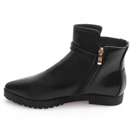 Botas Cálidas Elegantes Con Hebilla HW12 Negro 3