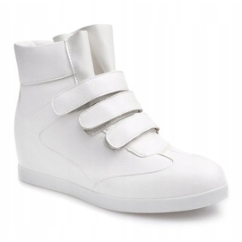 Zapatillas de cuña de moda JT3 Blanco 1