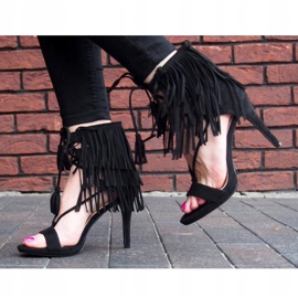 Sandalias Flecos Boho 8125 Negro 3