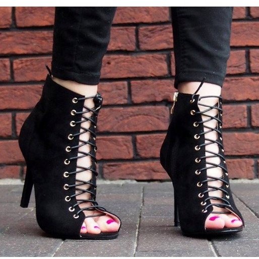 Botas / botas abiertas Laila 5003 Negro 1