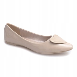 Bailarinas Lacadas Con Corazones 4003 Beige 1