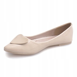 Bailarinas Lacadas Con Corazones 4003 Beige 2