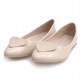 Bailarinas Lacadas Con Corazones 4003 Beige 3