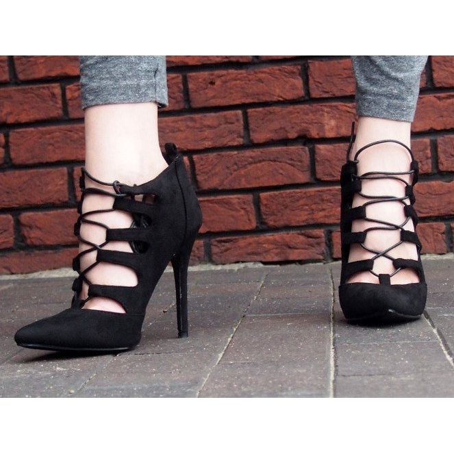 Sandalias Botas Altas Ante 11033-1A Negro 2