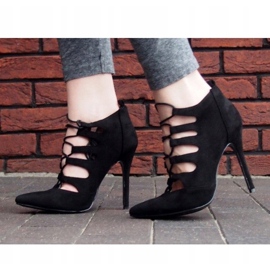 Sandalias Botas Altas Ante 11033-1A Negro 3