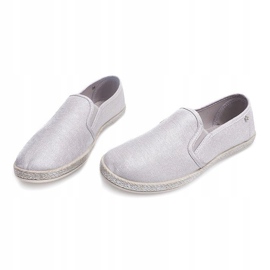 Alpargatas Deportivas Brillantes B740 Plata gris 3