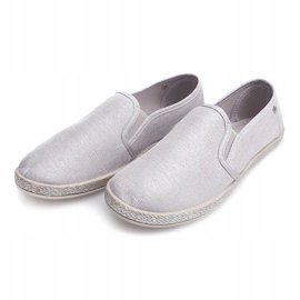 Alpargatas Deportivas Brillantes B740 Plata gris 4