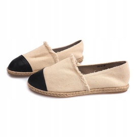 Alpargatas Lino 760 Deportivas Beige negro 2