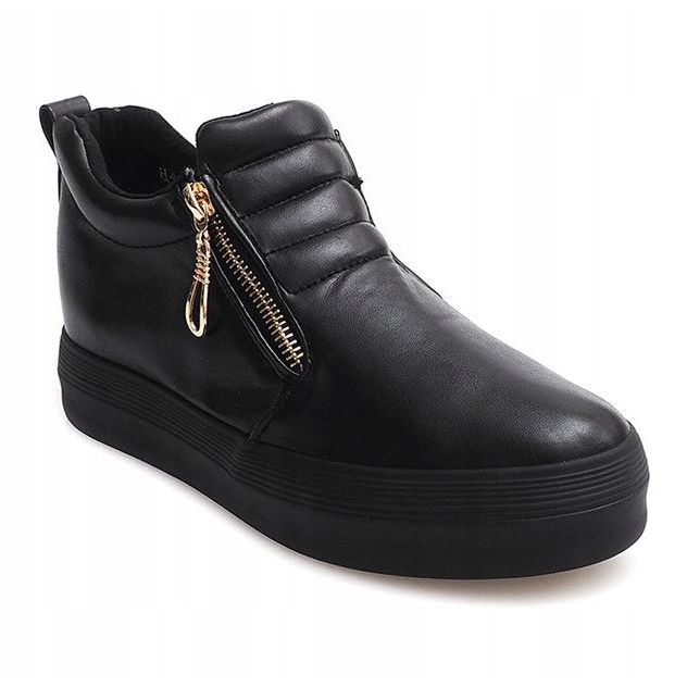 Zapatillas de cuña alta Creepers H42 Negro 1 Zapatillas de cuña alta Creepers H42 Negro 1
