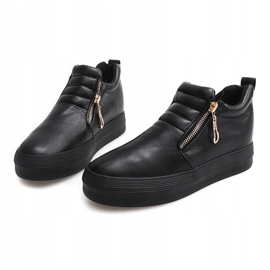 Zapatillas de cuña alta Creepers H42 Negro 3