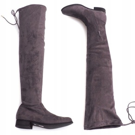 Botas Altas Ante Lycra 3037 Gris 1 Botas Altas Ante Lycra 3037 Gris 1
