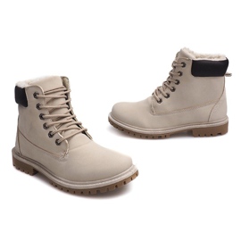 Botas de madera de otoño B788 Beige 3