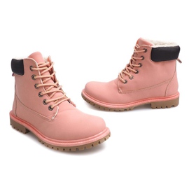 Botas de madera de otoño B788 Rosa rosado 3