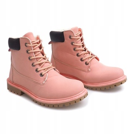 Botas de madera de otoño B788 Rosa rosado 4