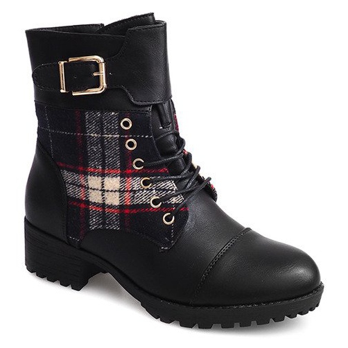 Botas Botas con Cordones Lattice B2913 Negro 2 Botas Botas con Cordones Lattice B2913 Negro 2