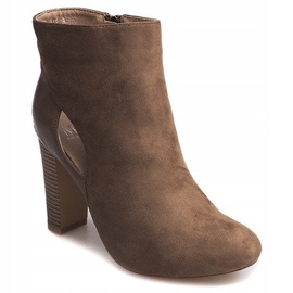 Botines Ante En Pilar Con Cremallera T-10 Beige 2