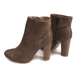 Botines Ante En Pilar Con Cremallera T-10 Beige 1