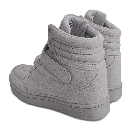 Zapatillas grises con cuña XW33268 1 Zapatillas grises con cuña XW33268 1