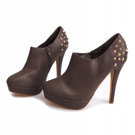 Botas elegantes de tacón alto 8860P Caqui 2 Botas elegantes de tacón alto 8860P Caqui 2