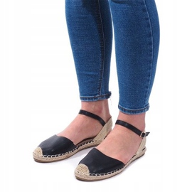 Sandalias Alpargatas Bailarinas 6351 Negro 1