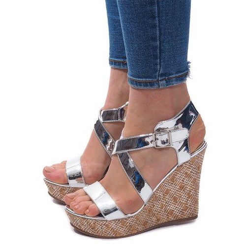Sandalias Cuña S260 Plata gris 1
