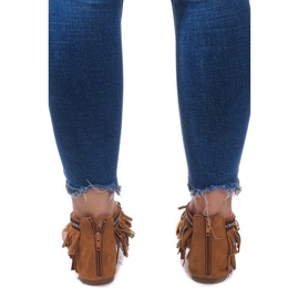 Sandalias Boho 8-9 de ante camel marrón 4