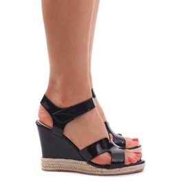 Sandalias de cuña 5H5670 Negro 1 Sandalias de cuña 5H5670 Negro 1