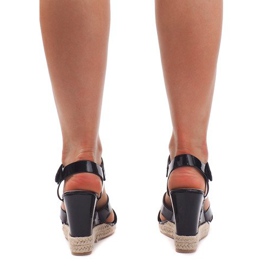 Sandalias de cuña 5H5670 Negro 2