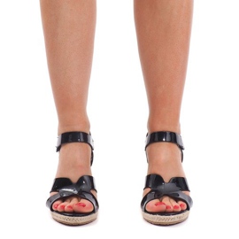 Sandalias de cuña 5H5670 Negro 3