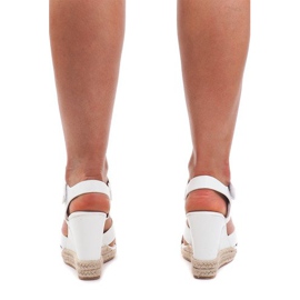 Sandalias de cuña 5H5670 Blanco marrón 3