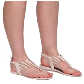 Sandalias Meliski Con Cyrkoniami 001-356 Beige 1 Sandalias Meliski Con Cyrkoniami 001-356 Beige 1