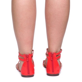 Sandalias Lacadas Hoja E-103 Rojo 3