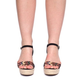 Sandalias Cuña 100-540 Negro 2 Sandalias Cuña 100-540 Negro 2