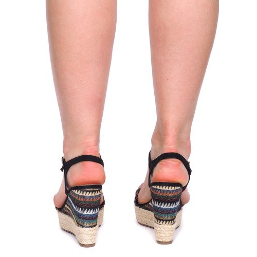 Sandalias Cuña 100-540 Negro 1 Sandalias Cuña 100-540 Negro 1