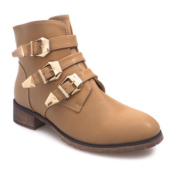 Botas BL8539 Beige negro 2