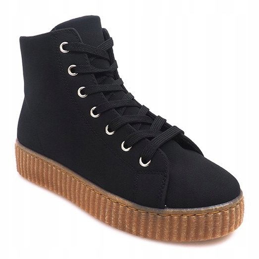 Botas Creepers en la plataforma negra AM-1103 negro 2 Botas Creepers en la plataforma negra AM-1103 negro 2