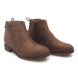 Botas clásicas con cordones caqui Y606 verde 3