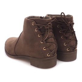 Botas clásicas con cordones caqui Y606 verde 1