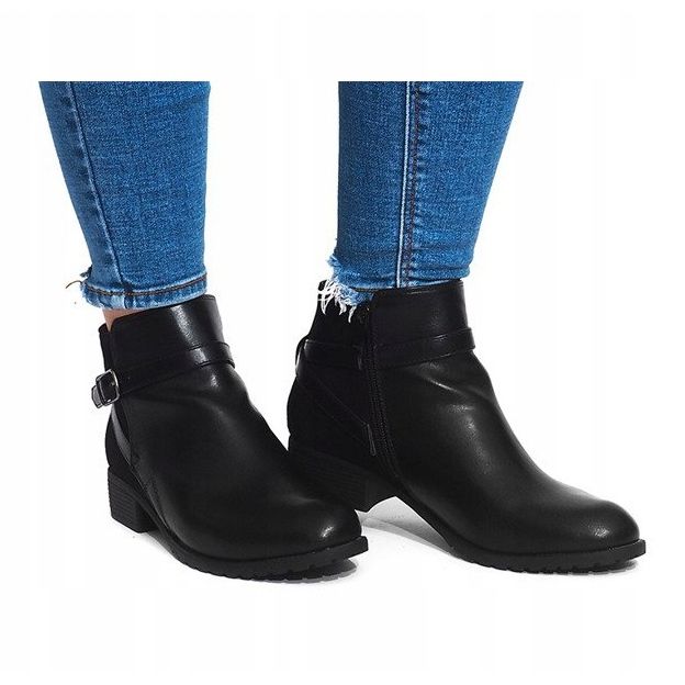 Decorado con botas negras LM-201 negro 2