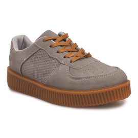 Botas Creepers en la plataforma gris HBK1015 1