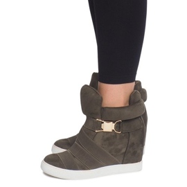 Zapatillas de cuña 6671-Y Verde 3