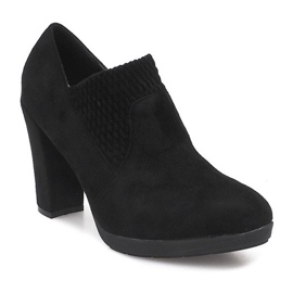 Botines de ante en un poste 6-232 Negro 3