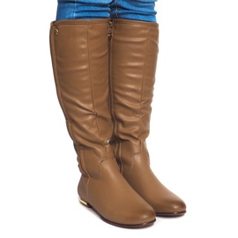 Botas altas y cálidas TL12865-18 Caqui multicolor verde 1