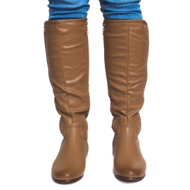 Botas altas y cálidas TL12865-18 Caqui multicolor verde 4